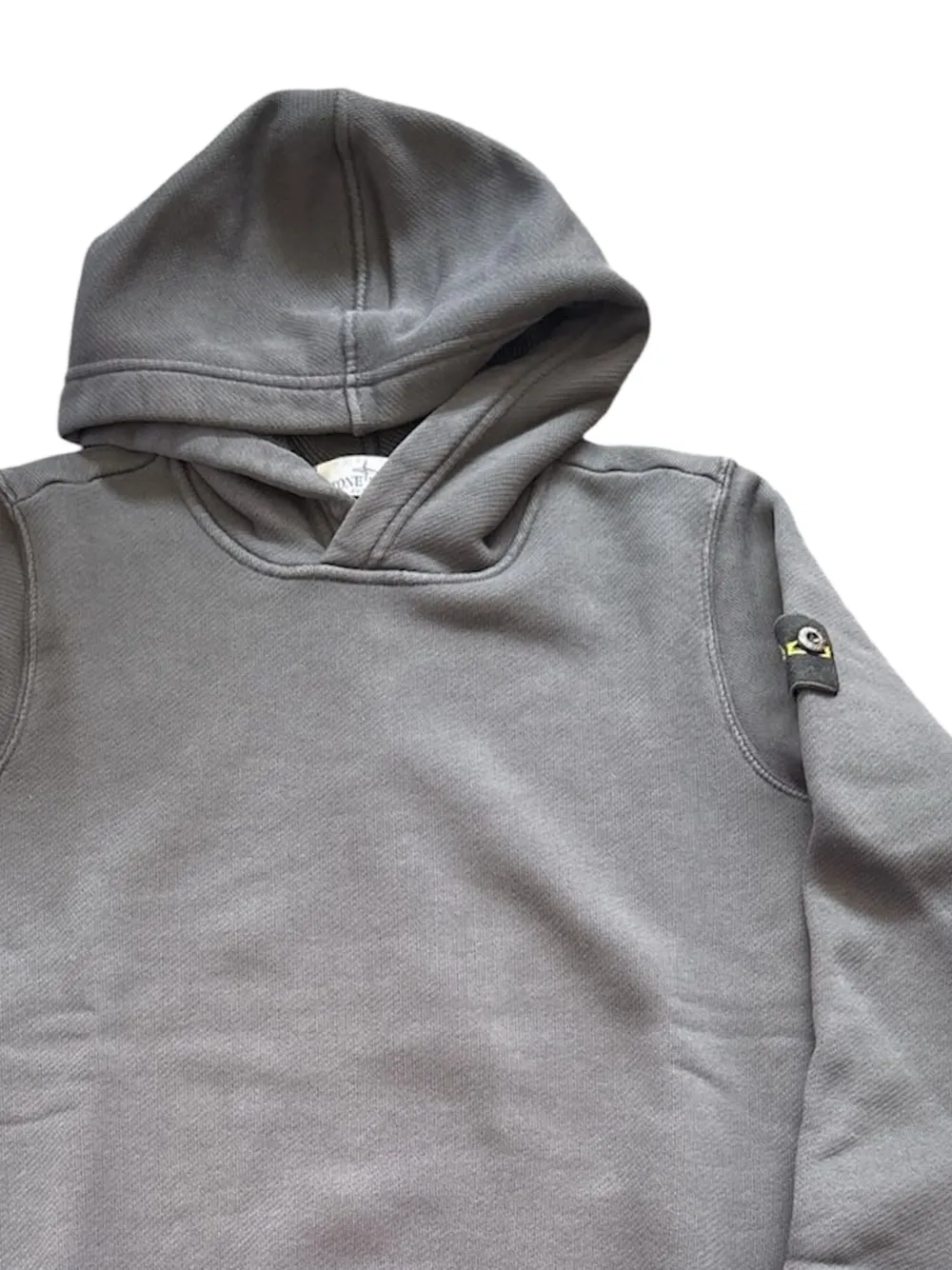 Stone Island Junior Hoodie met logopatch Blauw