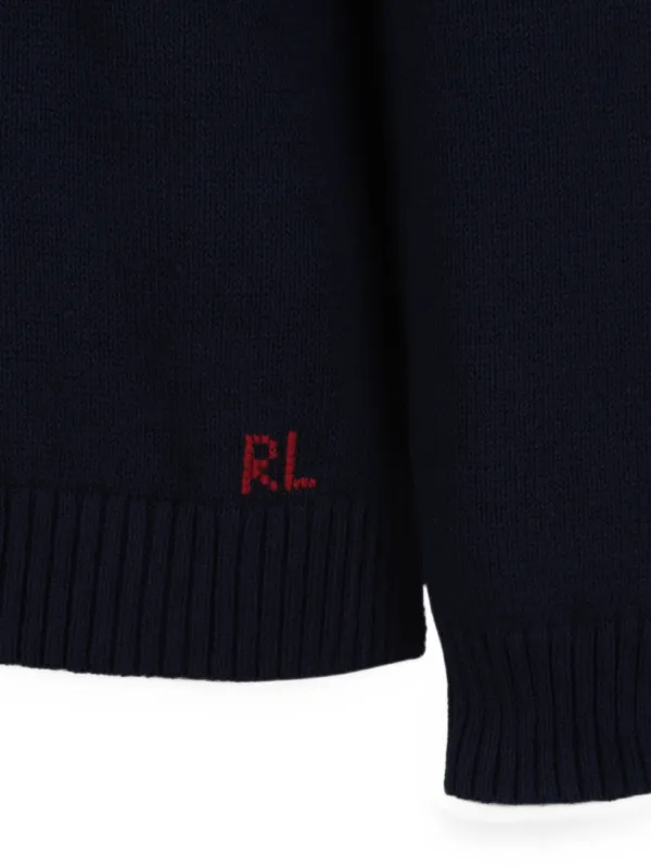 Polo Ralph Lauren Polo Bear intarsia-knit Sweater | Blue | FARFETCH