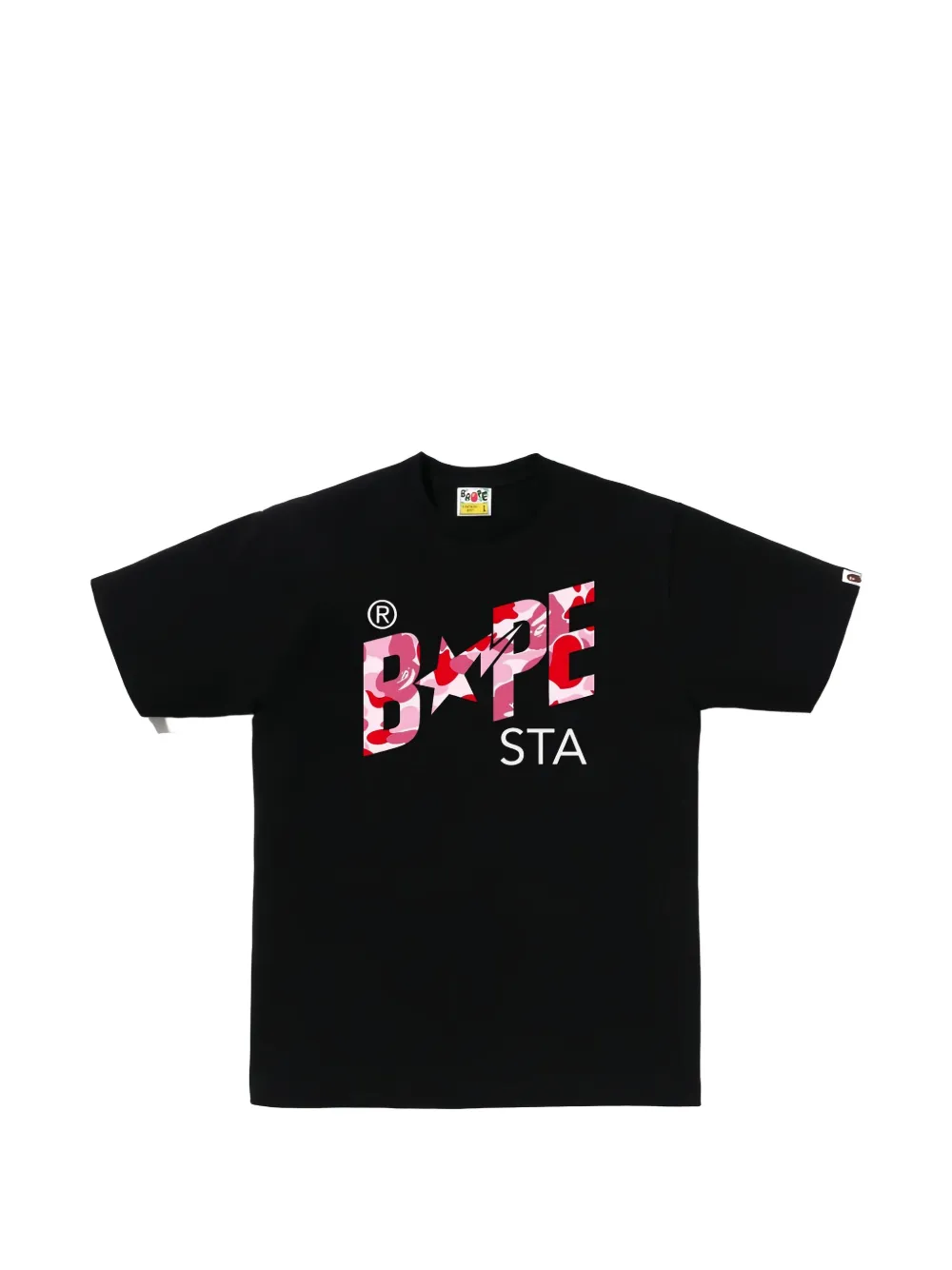 A BATHING APE ABC camo bape sta logo T-shirt Zwart