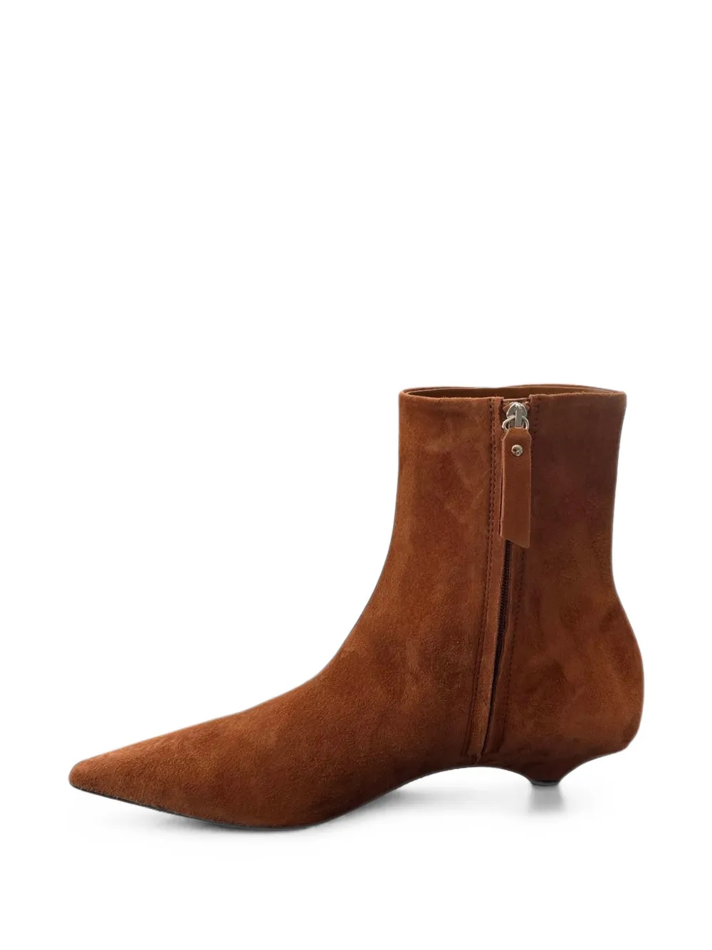 Vic Matie Pointed-toe Suede Ankle Boots In Brown