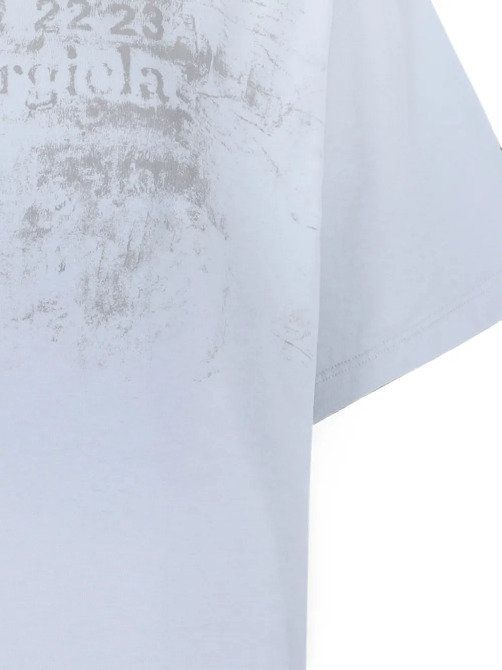 Maison Margiela Katoenen T-shirt met logoprint Blauw