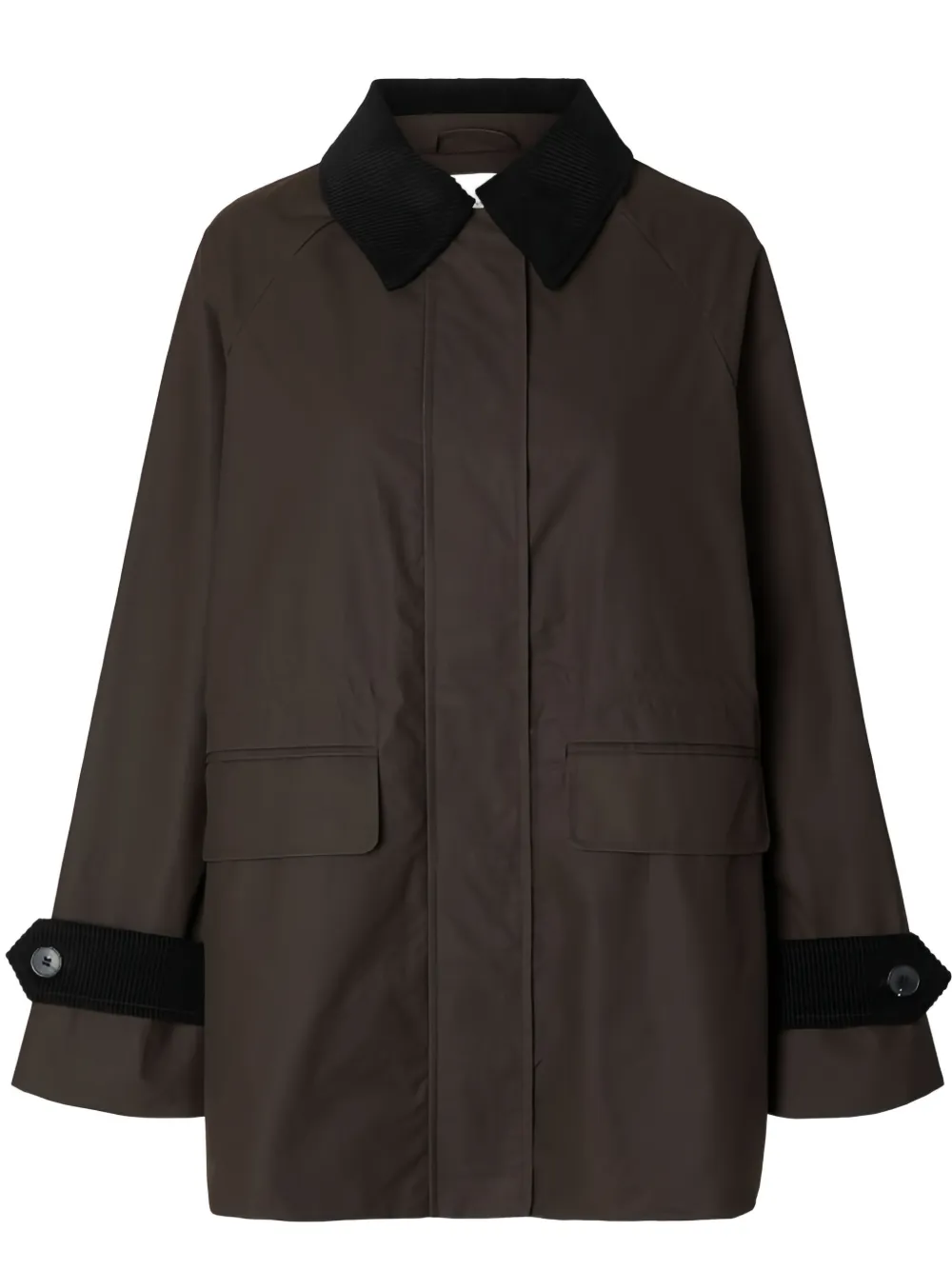 SELECTED x Halley Stevensons jack met ribfluwelen kraag Bruin