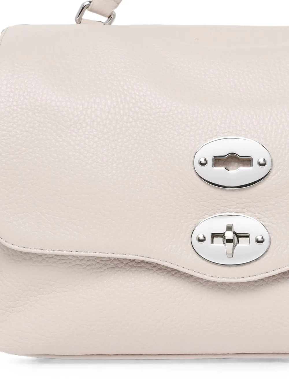 Zanellato Postina leren shopper verfraaid met studs Beige