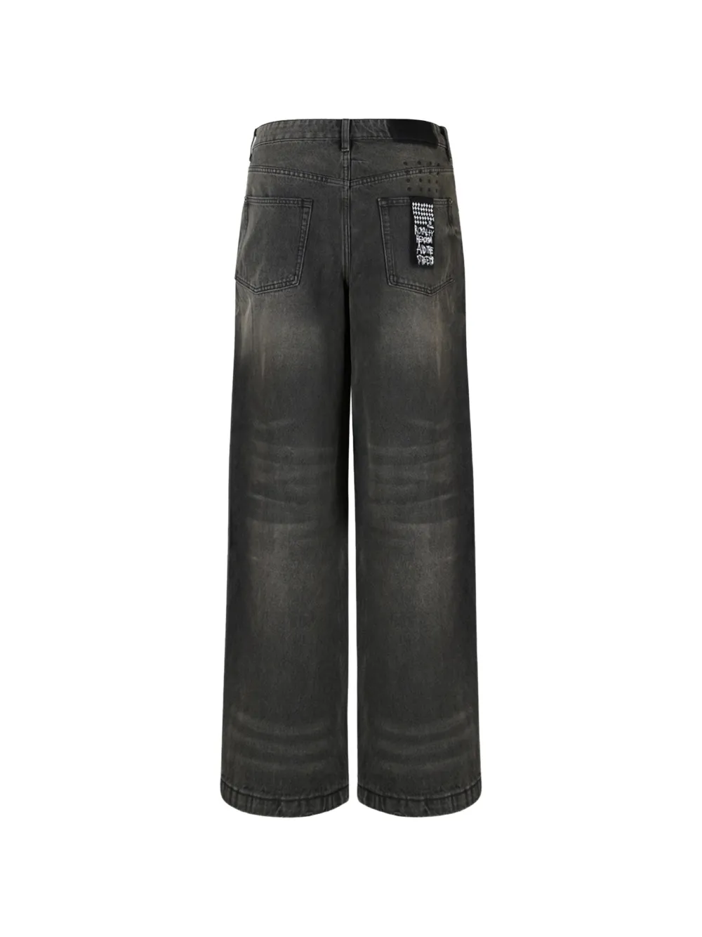 Ksubi faded-detail wide-leg jeans Grijs