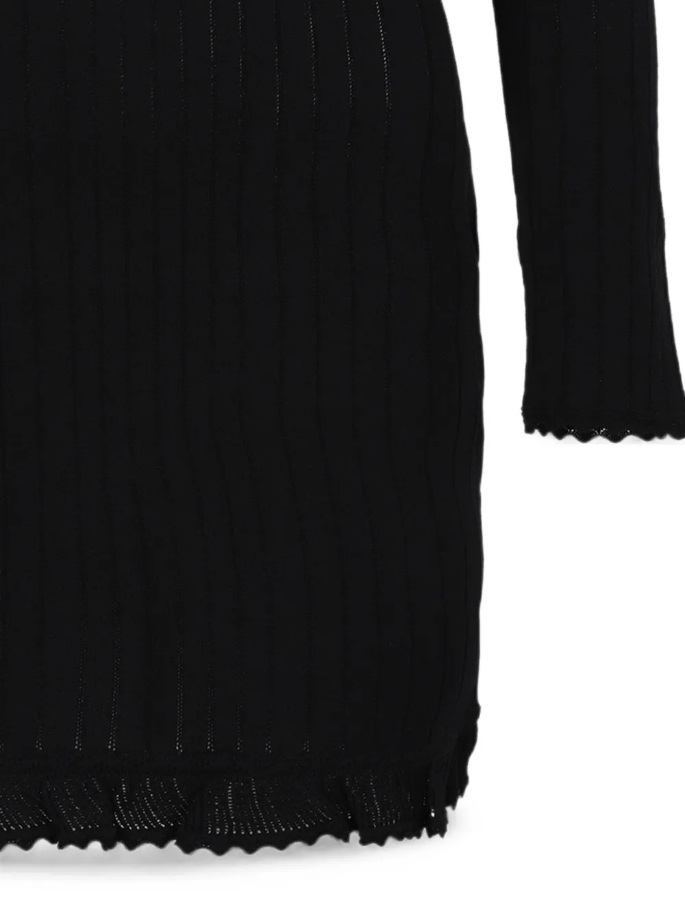 Alexander McQueen pointelle-knit mini dress in black Zwart