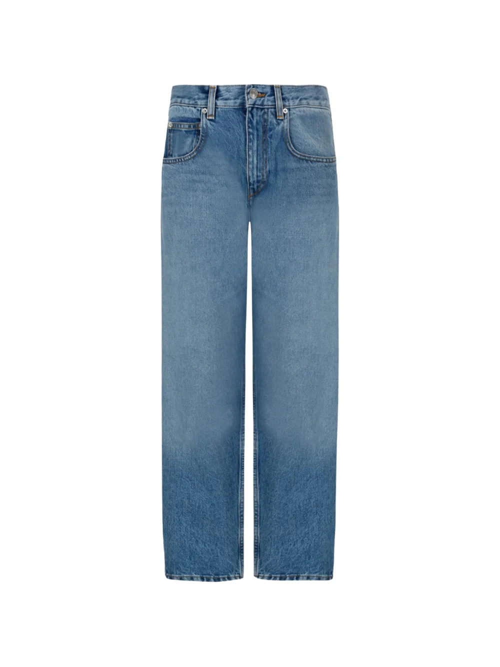 ISABEL MARANT Oriane logo-patch straight-leg jeans - Blu