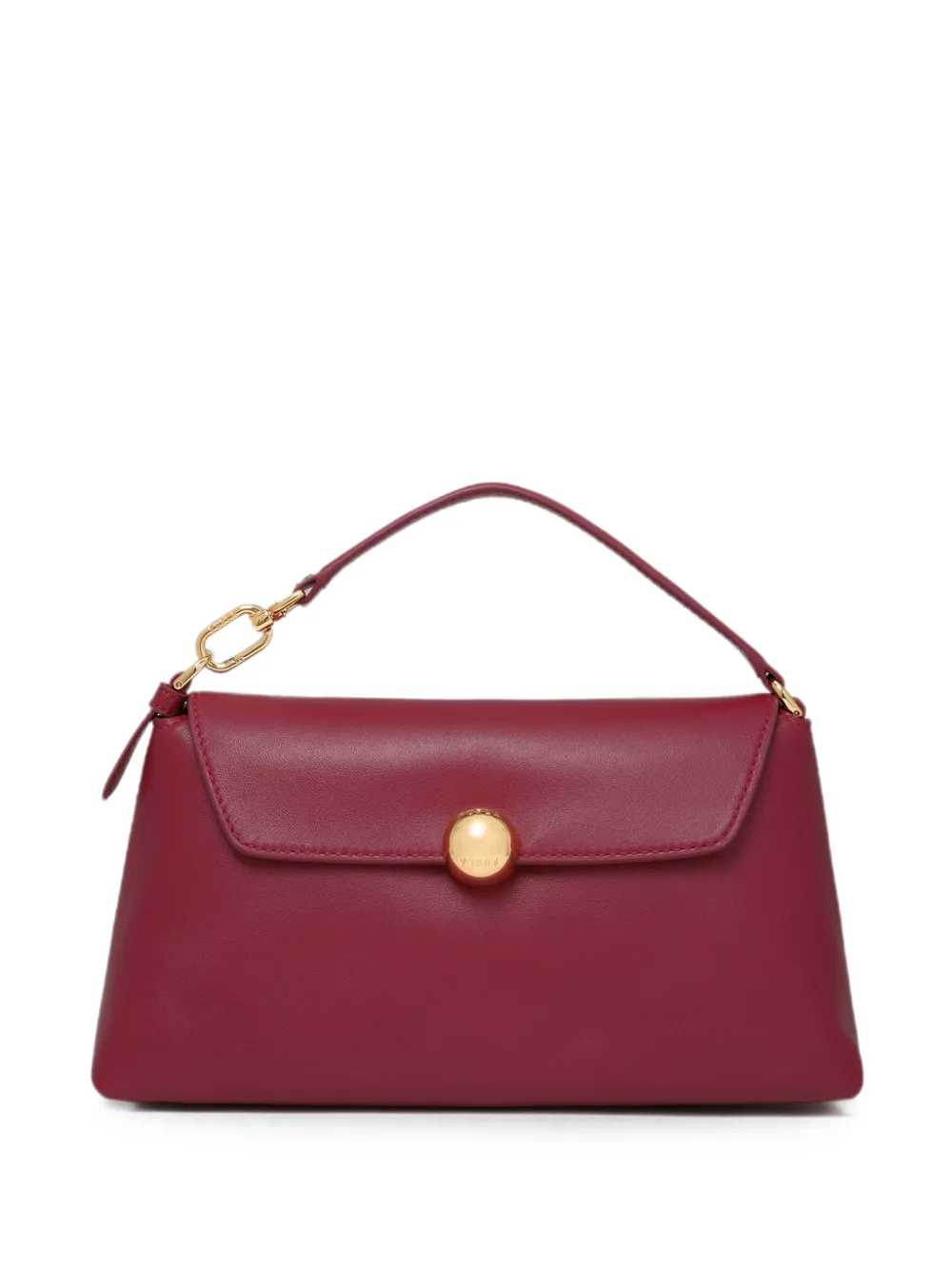 Furla orb-embellished leather tote bag - Rosso