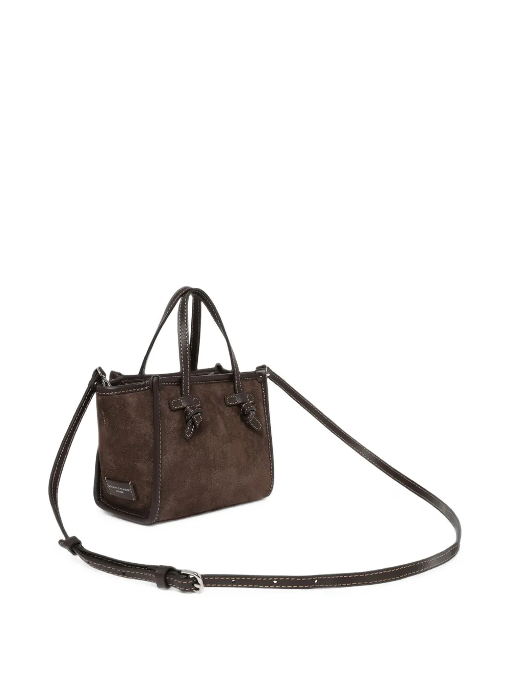 GIANNI CHIARINI Miss Marcella mini-shopper met geknoopt detail Bruin
