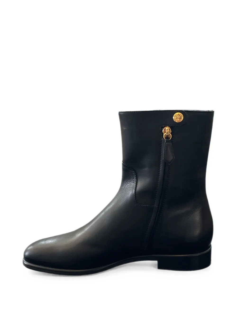 Pollini logo-plaque ankle boots Zwart