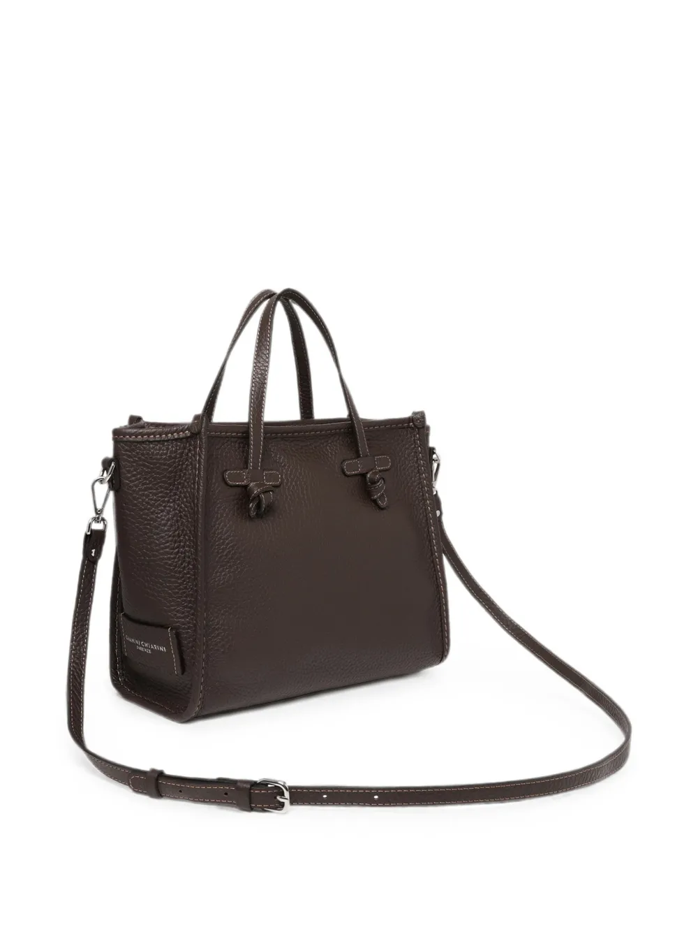 MARCELLA CLUB Marcella leren shopper met geknoopte detail Bruin