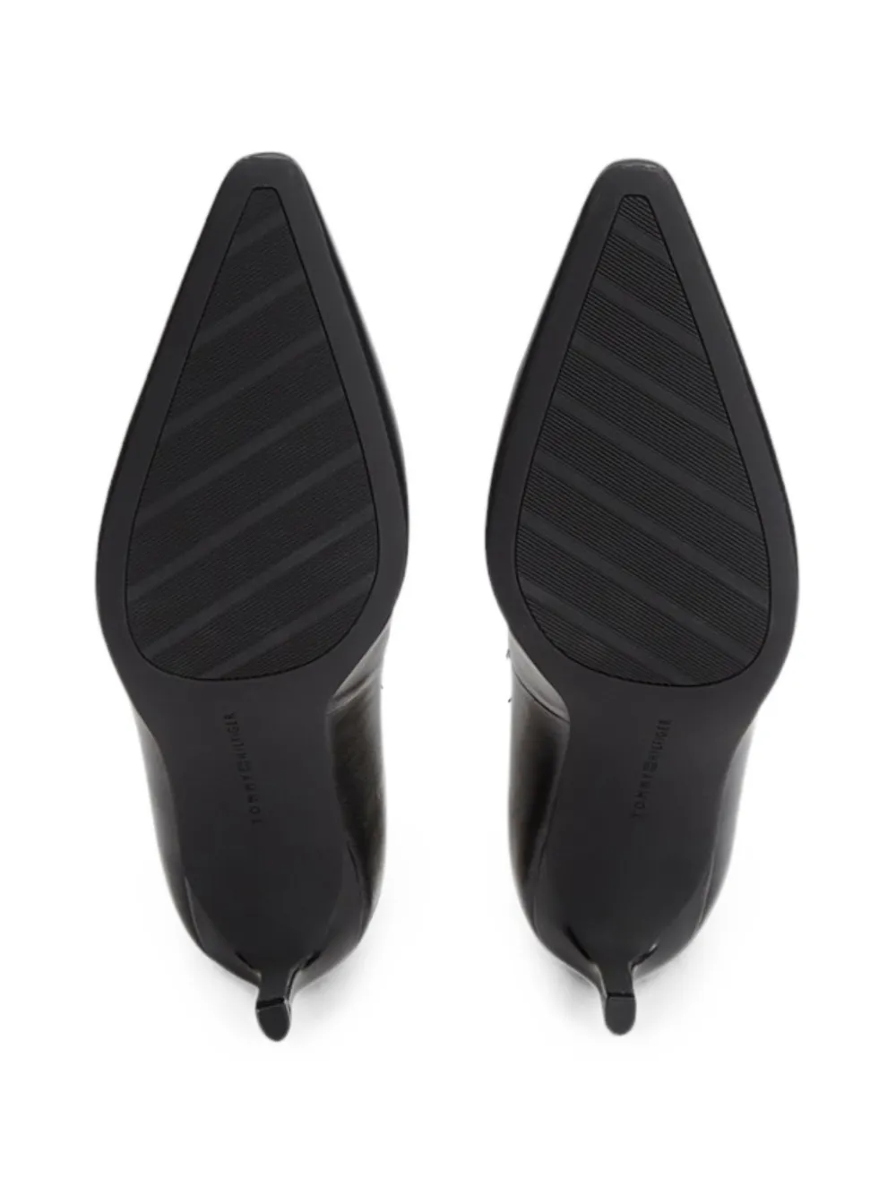 Tommy Hilfiger logo-plaque pointed-toe pumps Zwart