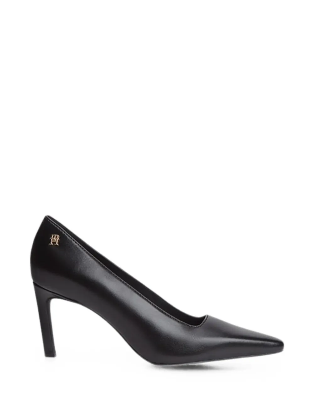 Tommy Hilfiger logo-plaque pointed-toe pumps Zwart