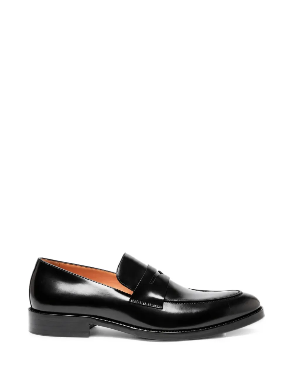 testoni polished-finish penny loafers - Black