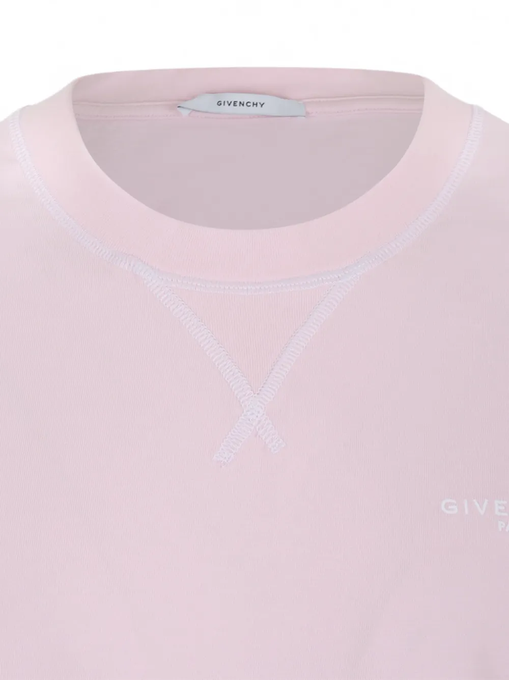 Givenchy Couture Seam T-shirt van katoen met geborduurd logo Roze