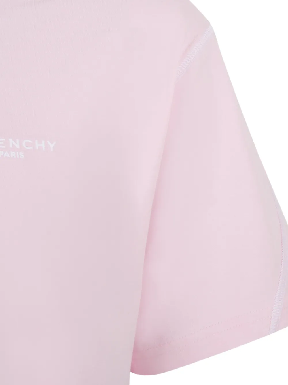Givenchy Couture Seam T-shirt van katoen met geborduurd logo Roze