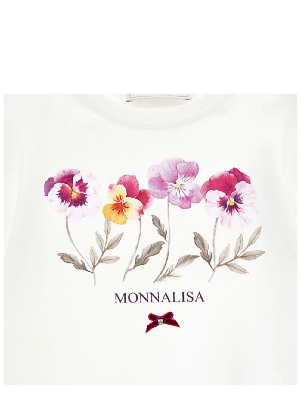 Monnalisa floral-print long-sleeve T-shirt Beige