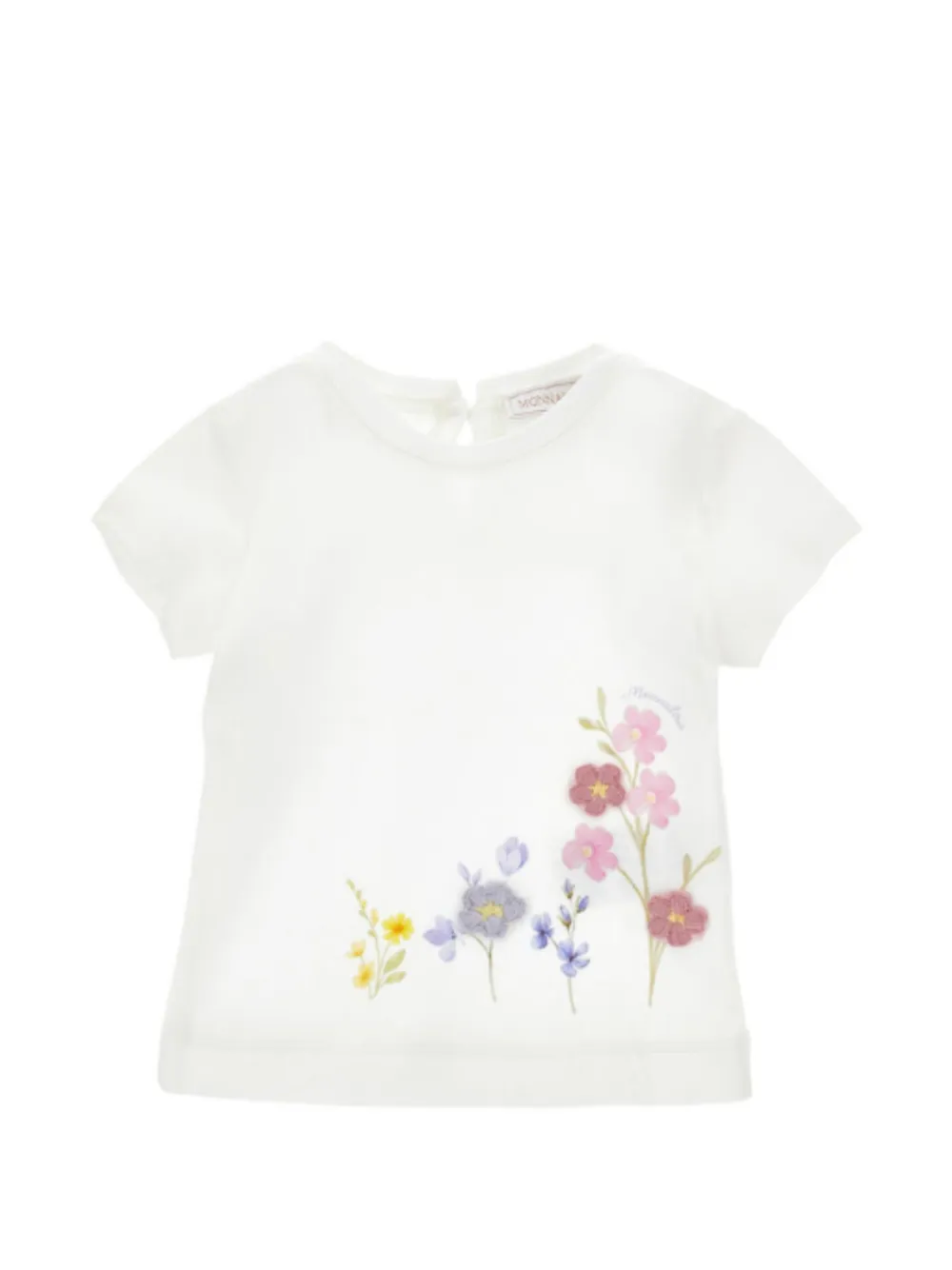 Monnalisa floral-print T-shirt Wit