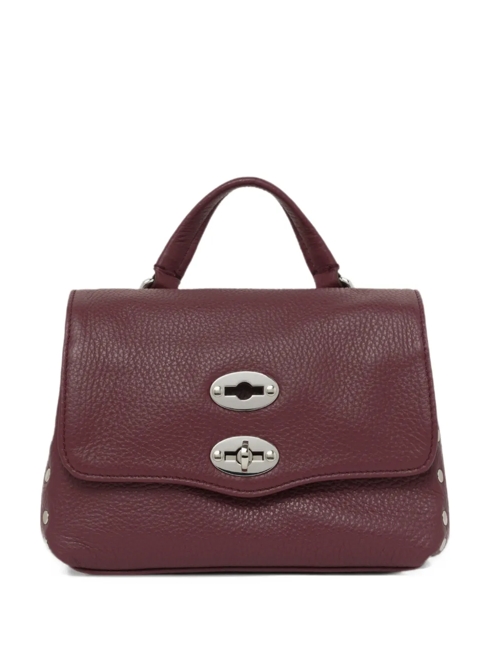 Zanellato Postina studded leather tote bag Paars