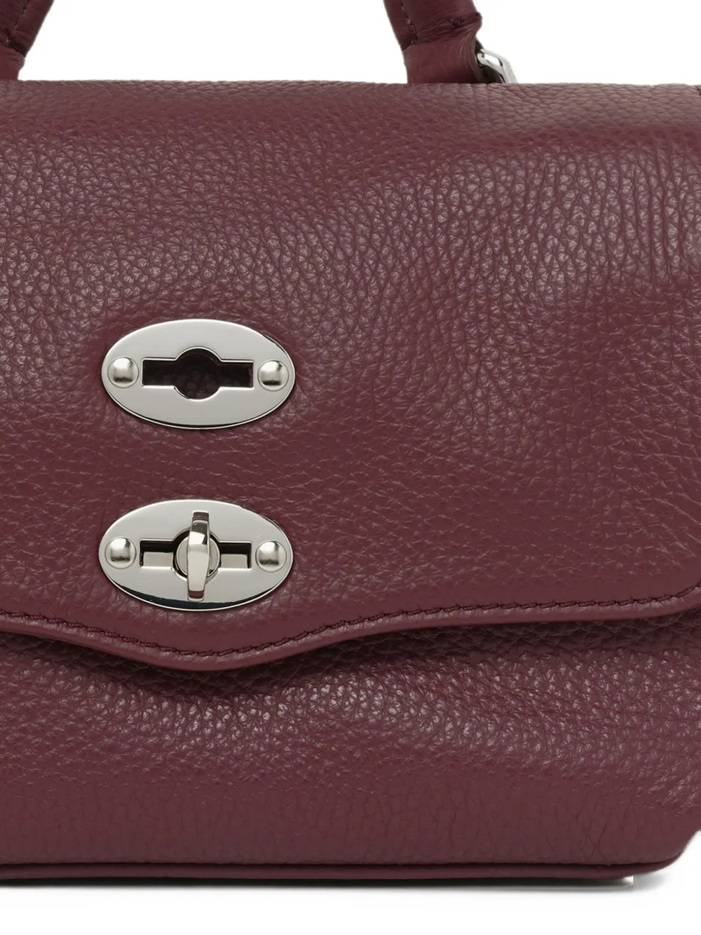 Zanellato Postina studded leather tote bag Paars