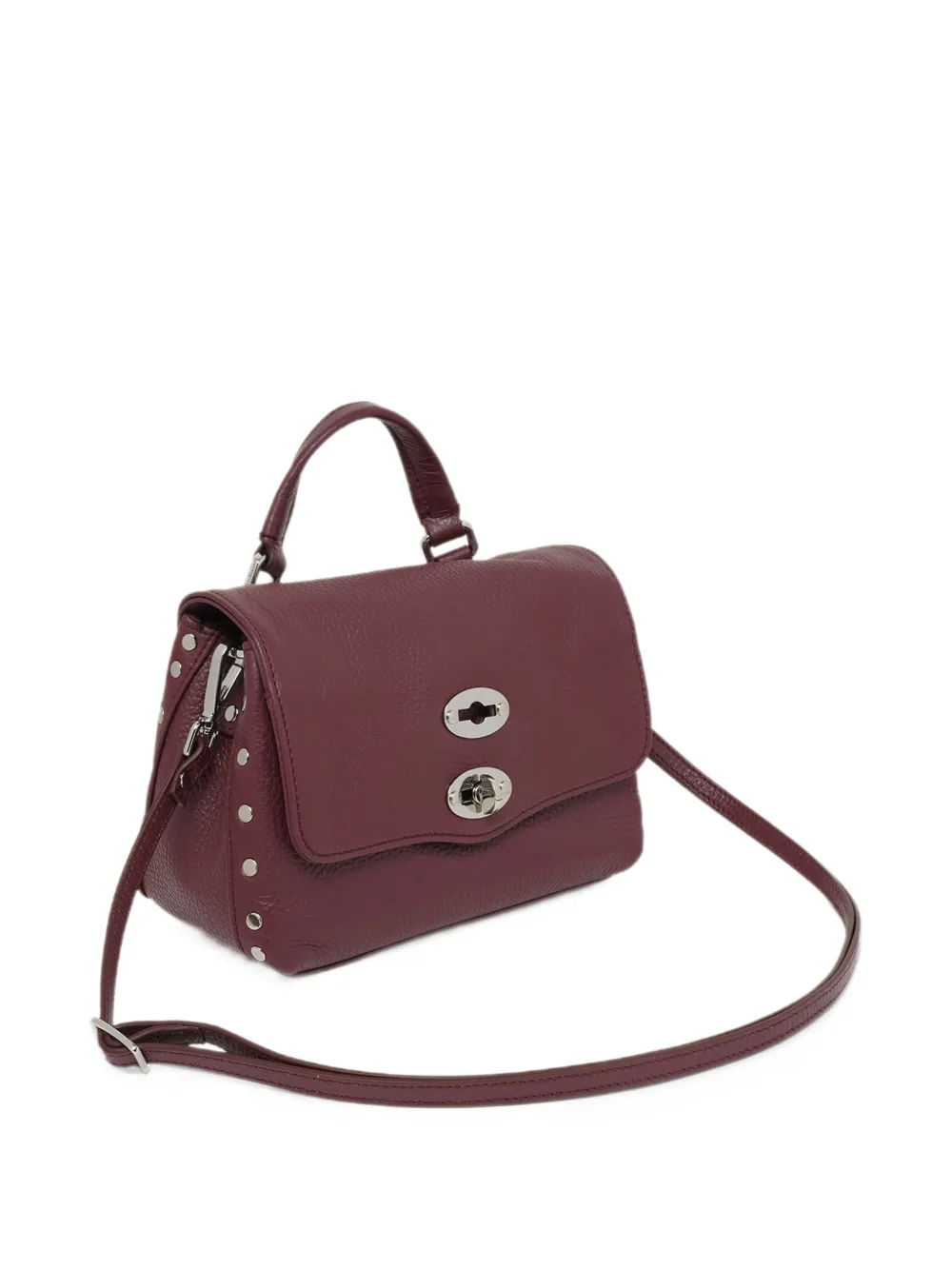 Zanellato Postina studded leather tote bag Paars