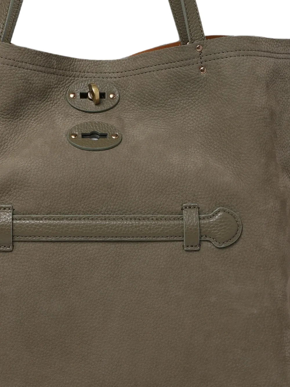 Zanellato M A' Spasso leren shopper met studs Groen
