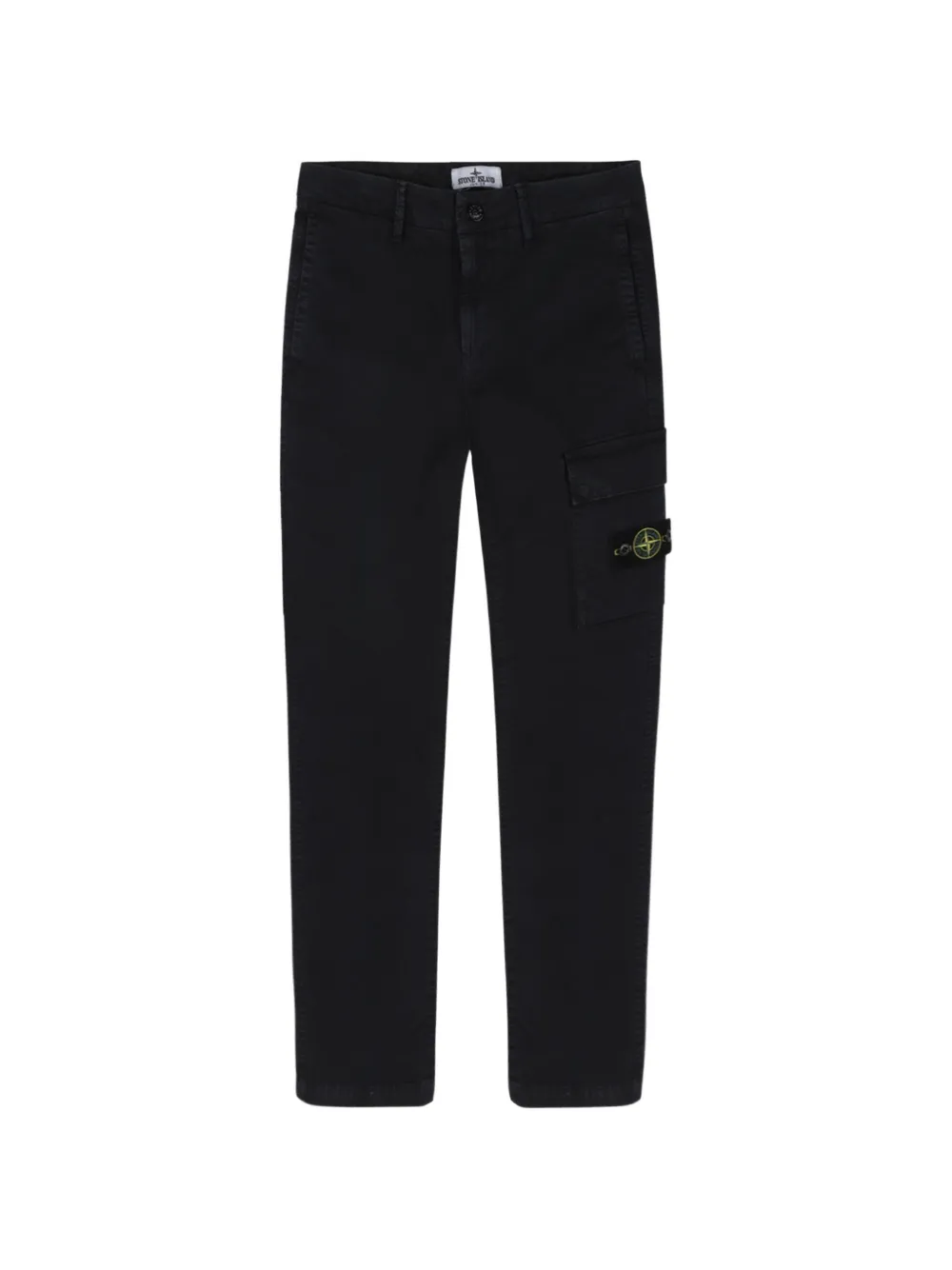 Stone Island Junior logo-patch pants - Nero