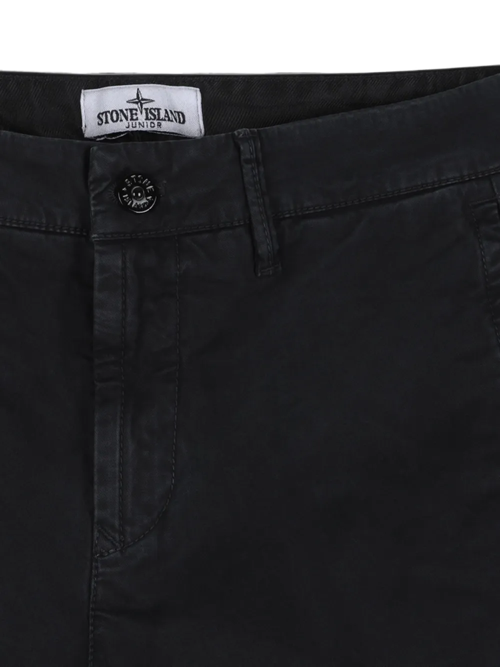 Stone Island Junior Broek met logopatch Zwart