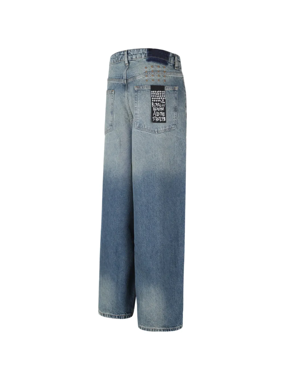 Ksubi Vorteks Portland faded wide-leg jeans Blauw