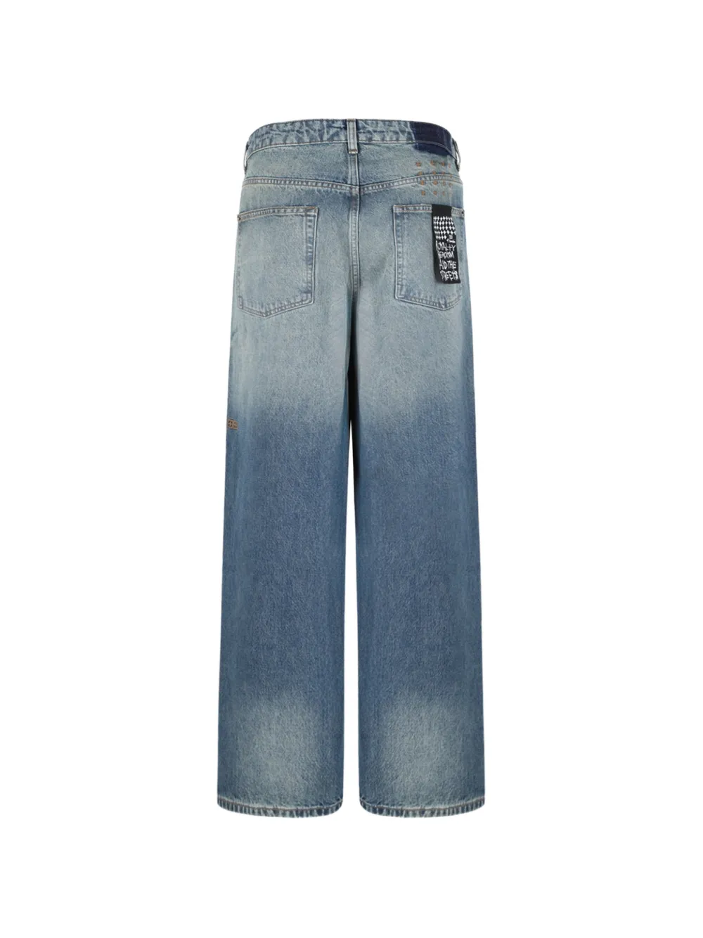 Ksubi Vorteks Portland faded wide-leg jeans Blauw