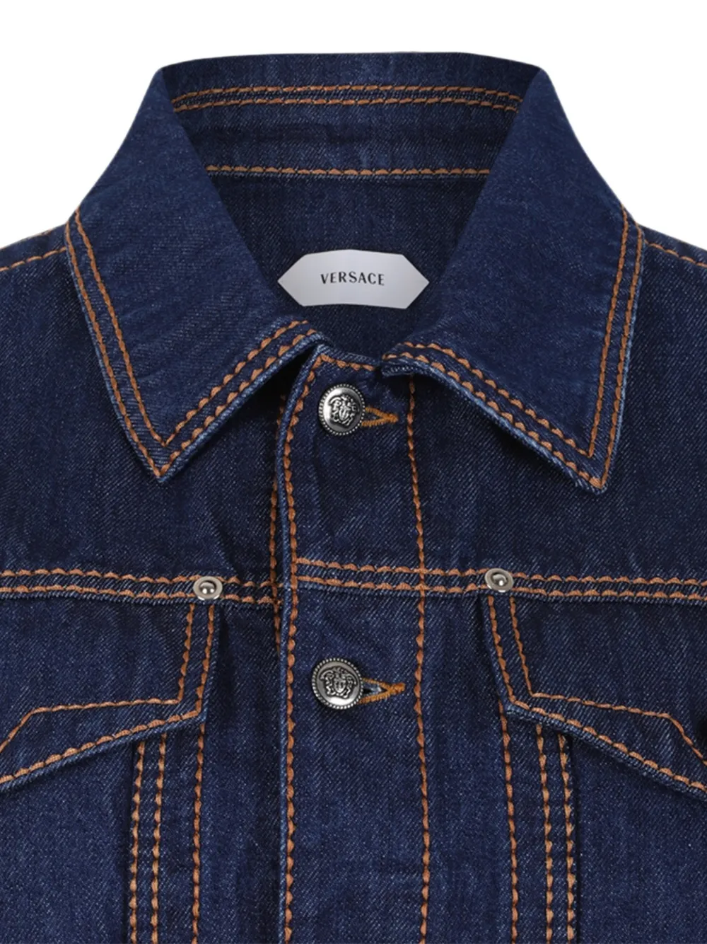 Versace Denim jack Blauw
