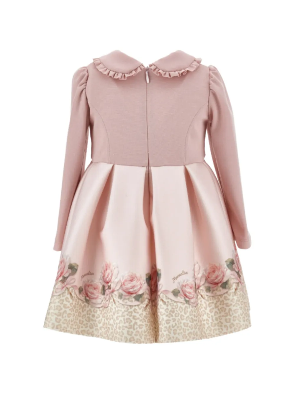 Monnalisa printed pleated dress Roze