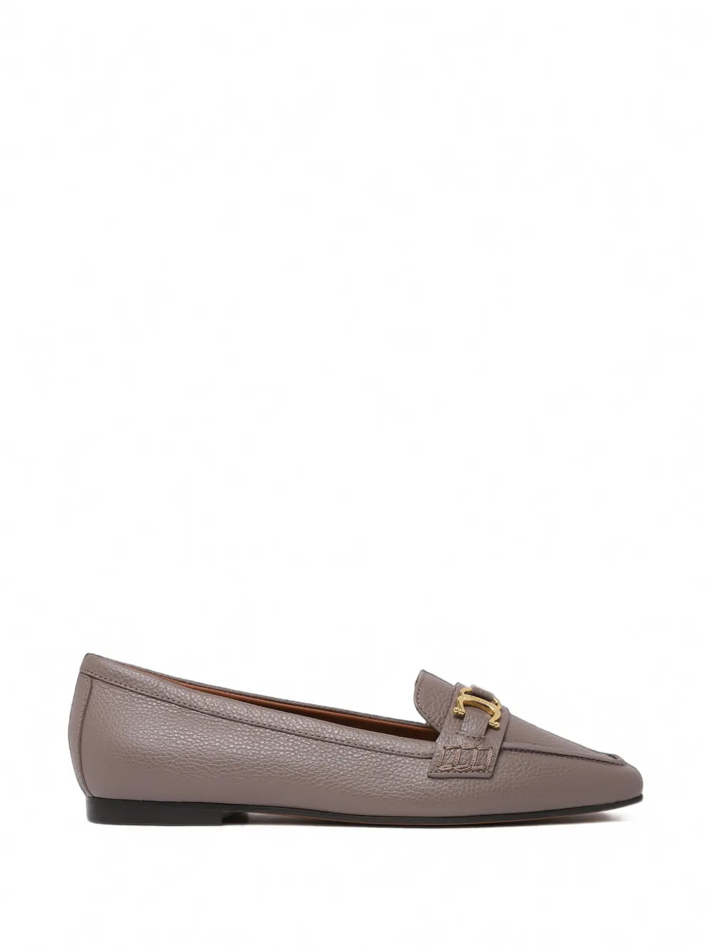 Pollini Uptown horsebit grained leather loafers - Grigio