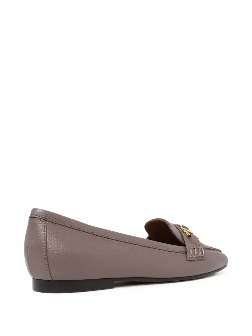 Pollini Uptown horsebit grained leather loafers Grijs