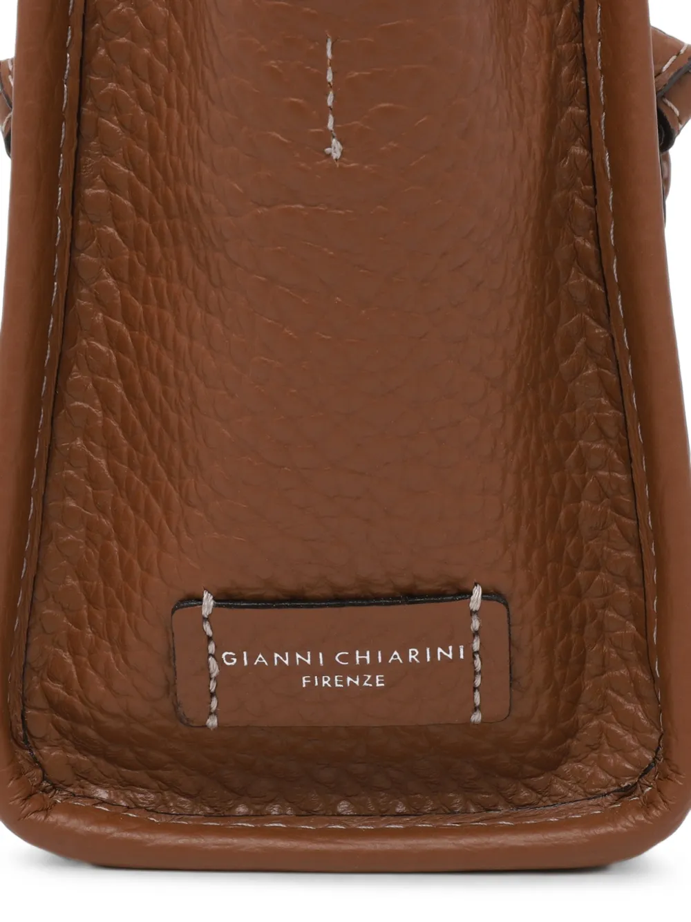 GIANNI CHIARINI Miss Marcella leren shopper met geknoopt detail Bruin