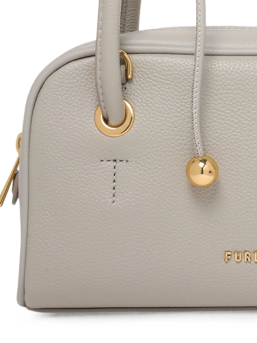 Furla grained-leather tote bag Grijs