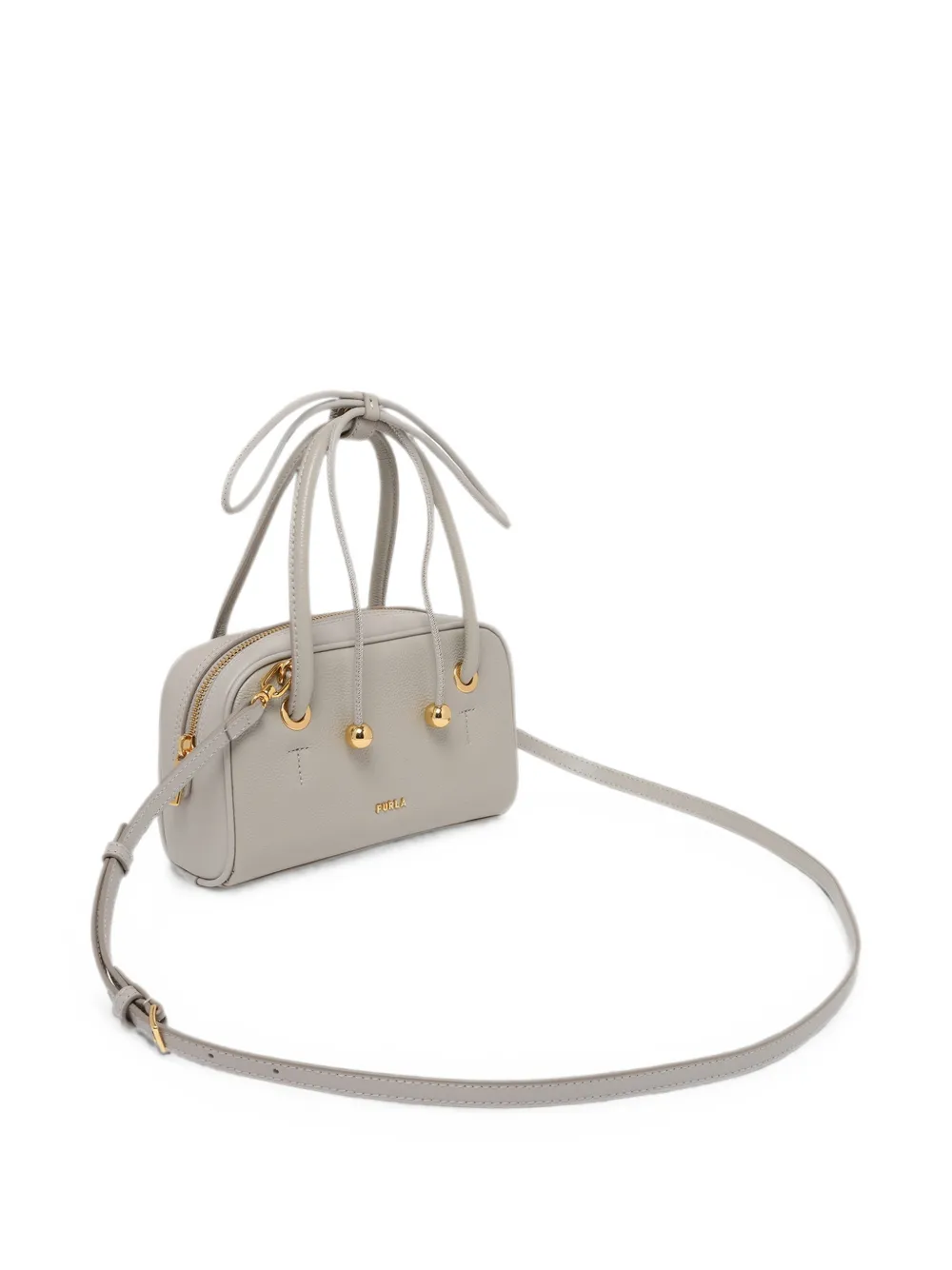 Furla grained-leather tote bag Grijs