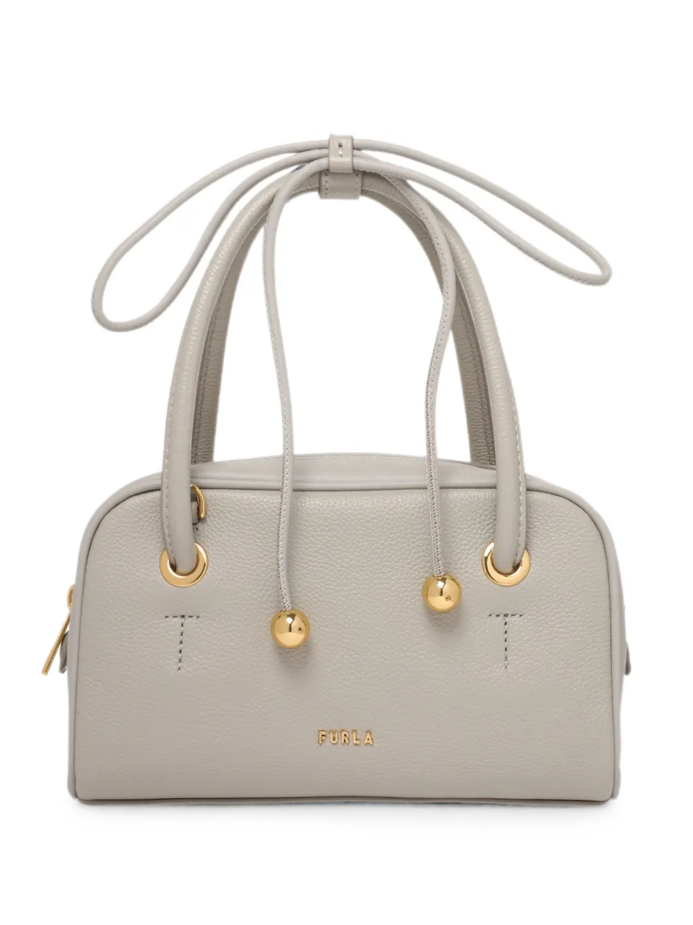 Furla grained-leather tote bag Grijs