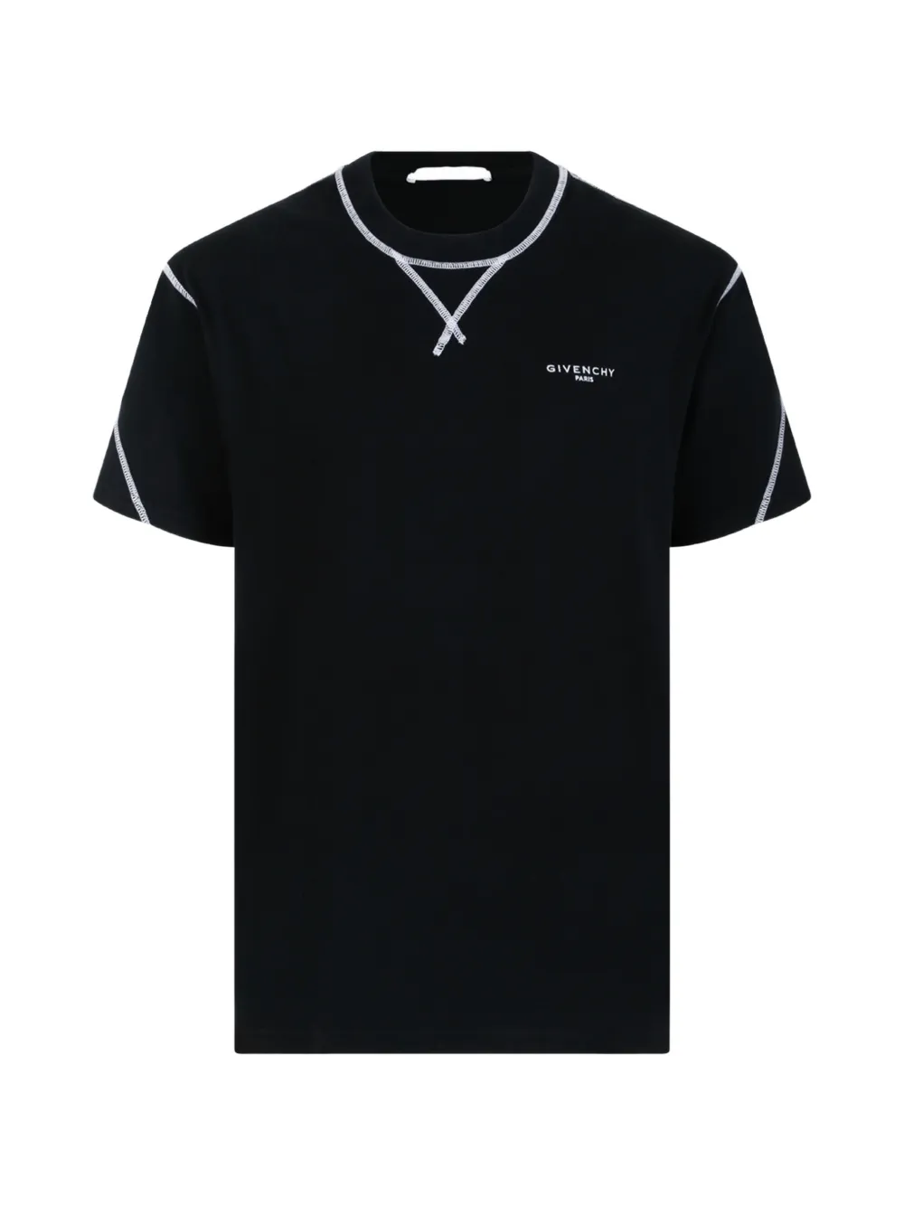 Givenchy Couture Seam T-shirt in cotton with embroidery - Schwarz
