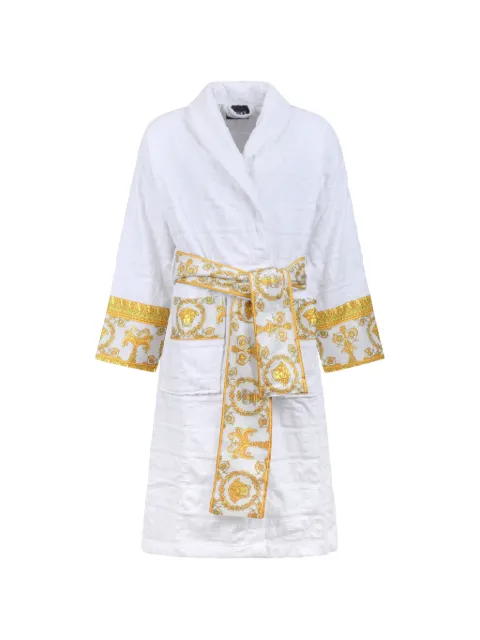 Versace Home I Love Baroque logo-jacquard bathrobe