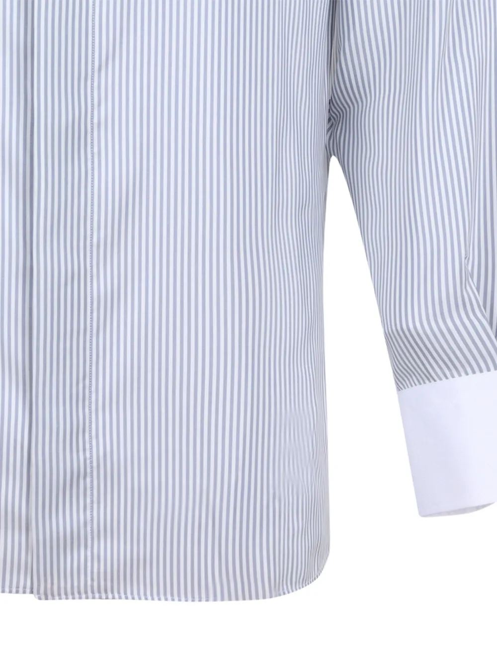 TOM FORD striped contrast-collar shirt Wit