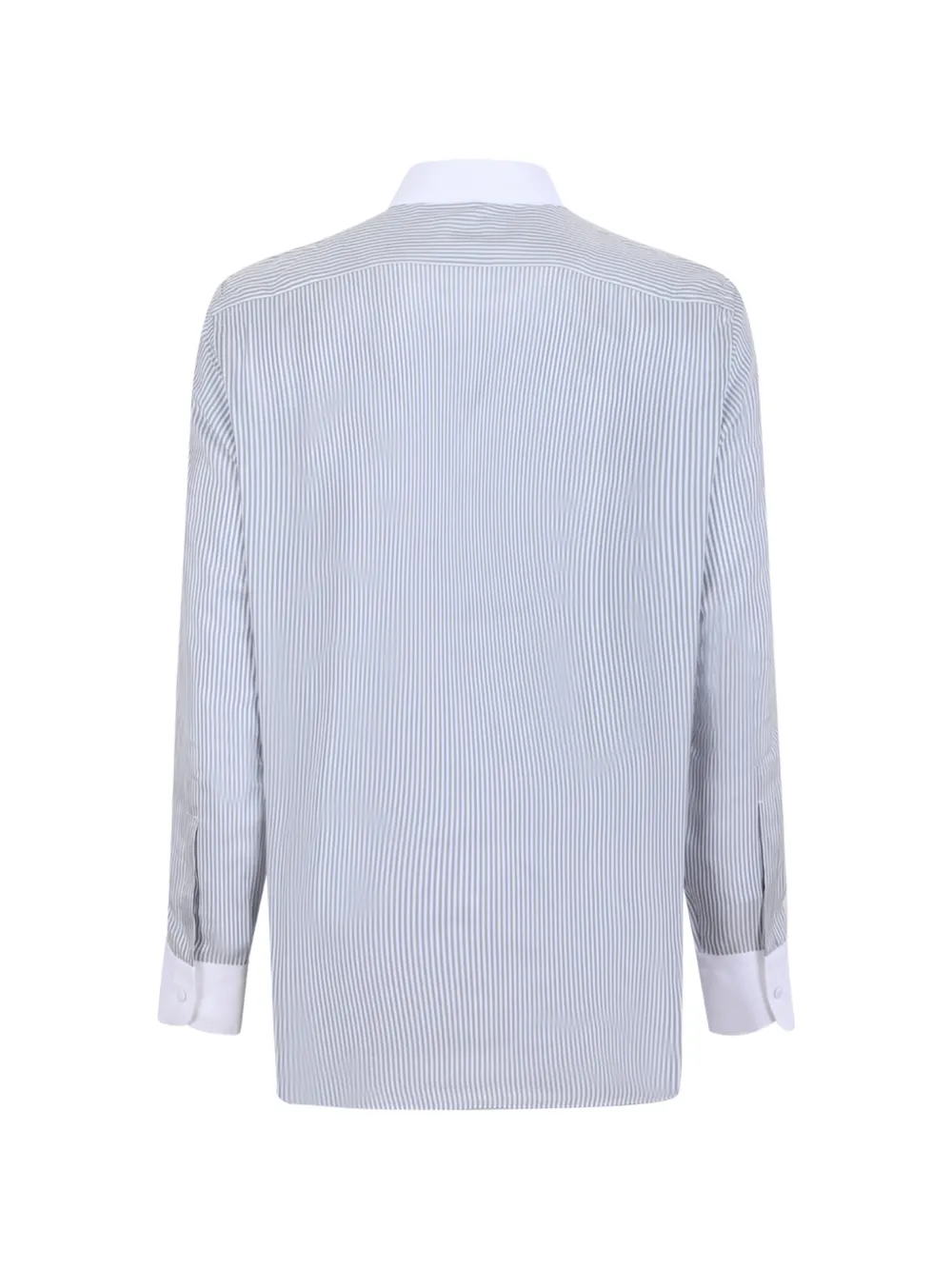 TOM FORD striped contrast-collar shirt Wit