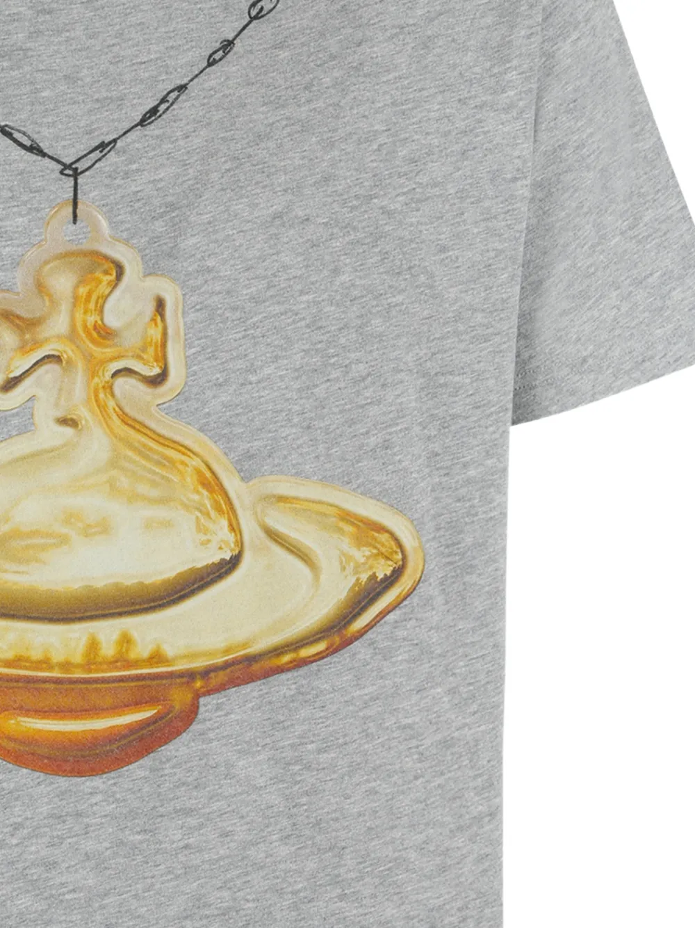 Vivienne Westwood Classic T-shirt met gouden Orb Grijs