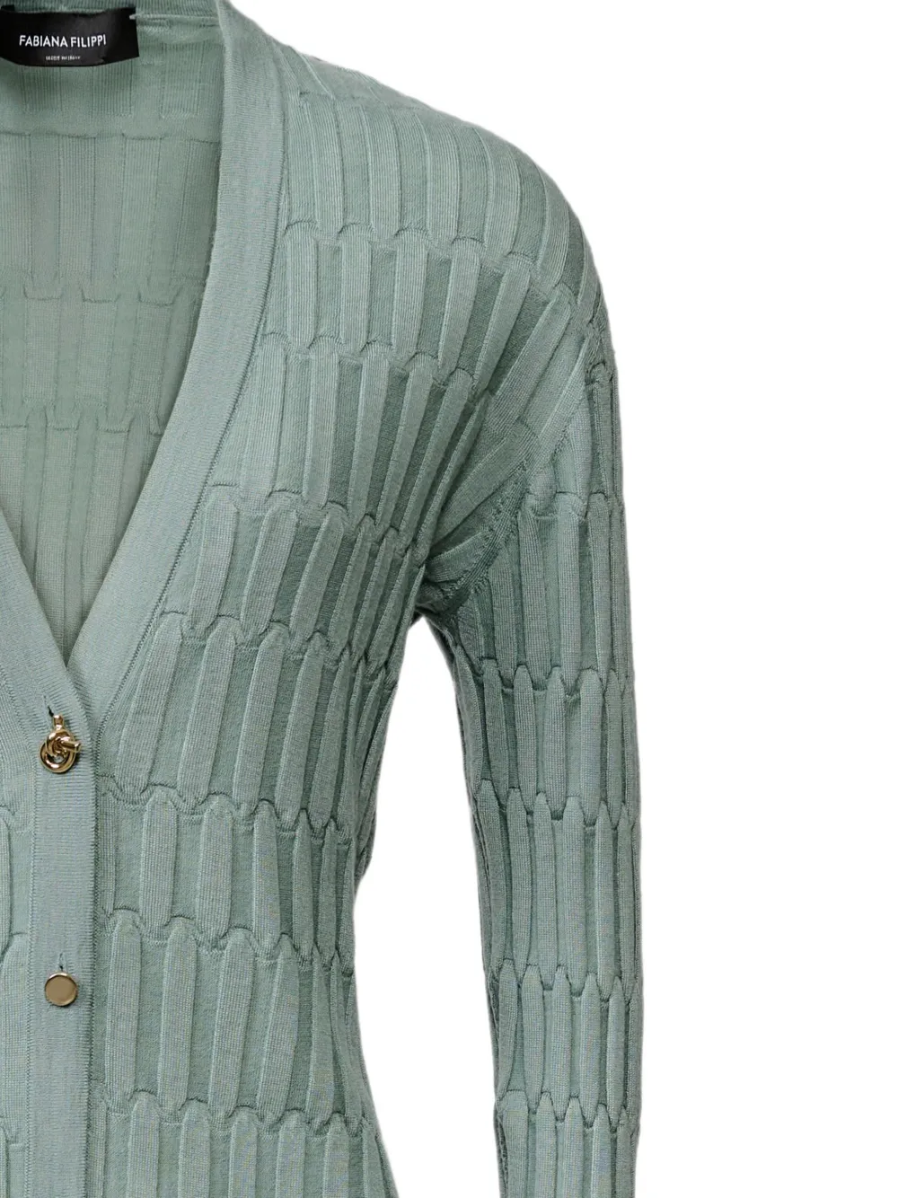 Fabiana Filippi Ribgebreid vest Groen