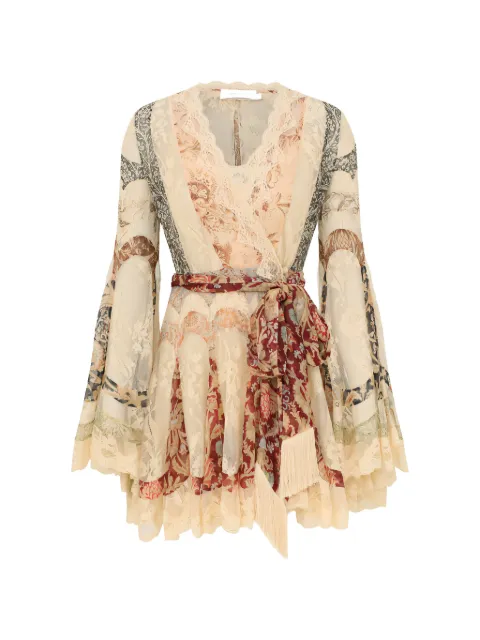 ZIMMERMANN Valiant Panelled Wrap Mini dress