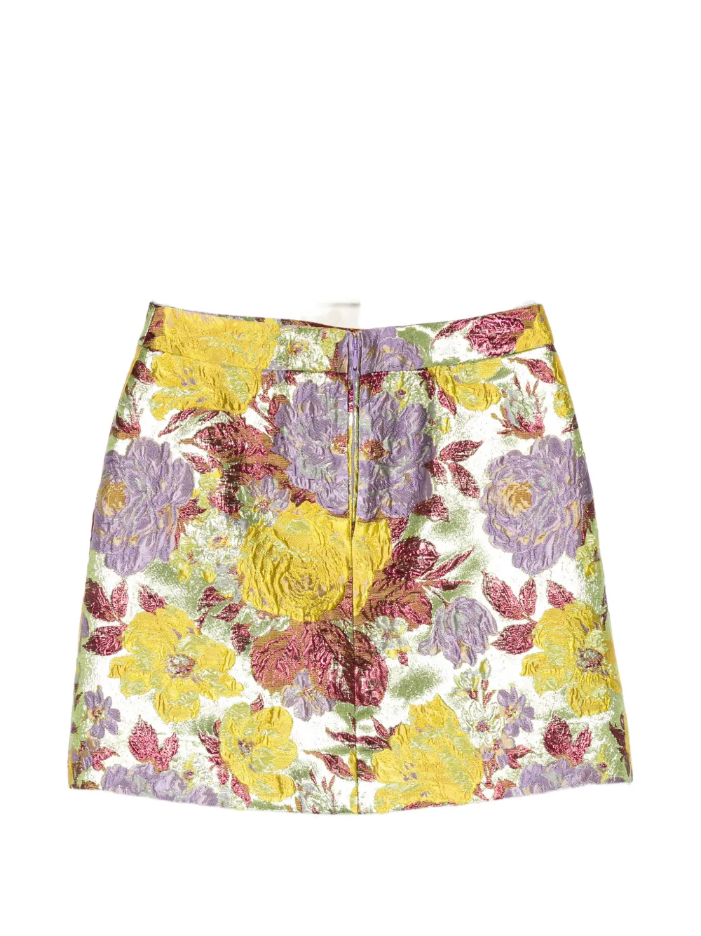 Elie Saab Rok met bloemenbrokaat en A-lijn Groen