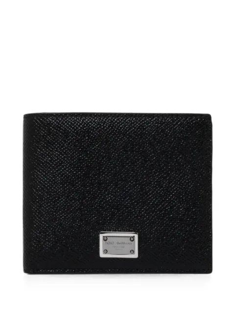 Dolce & Gabbana calfskin bifold wallet with logo tag