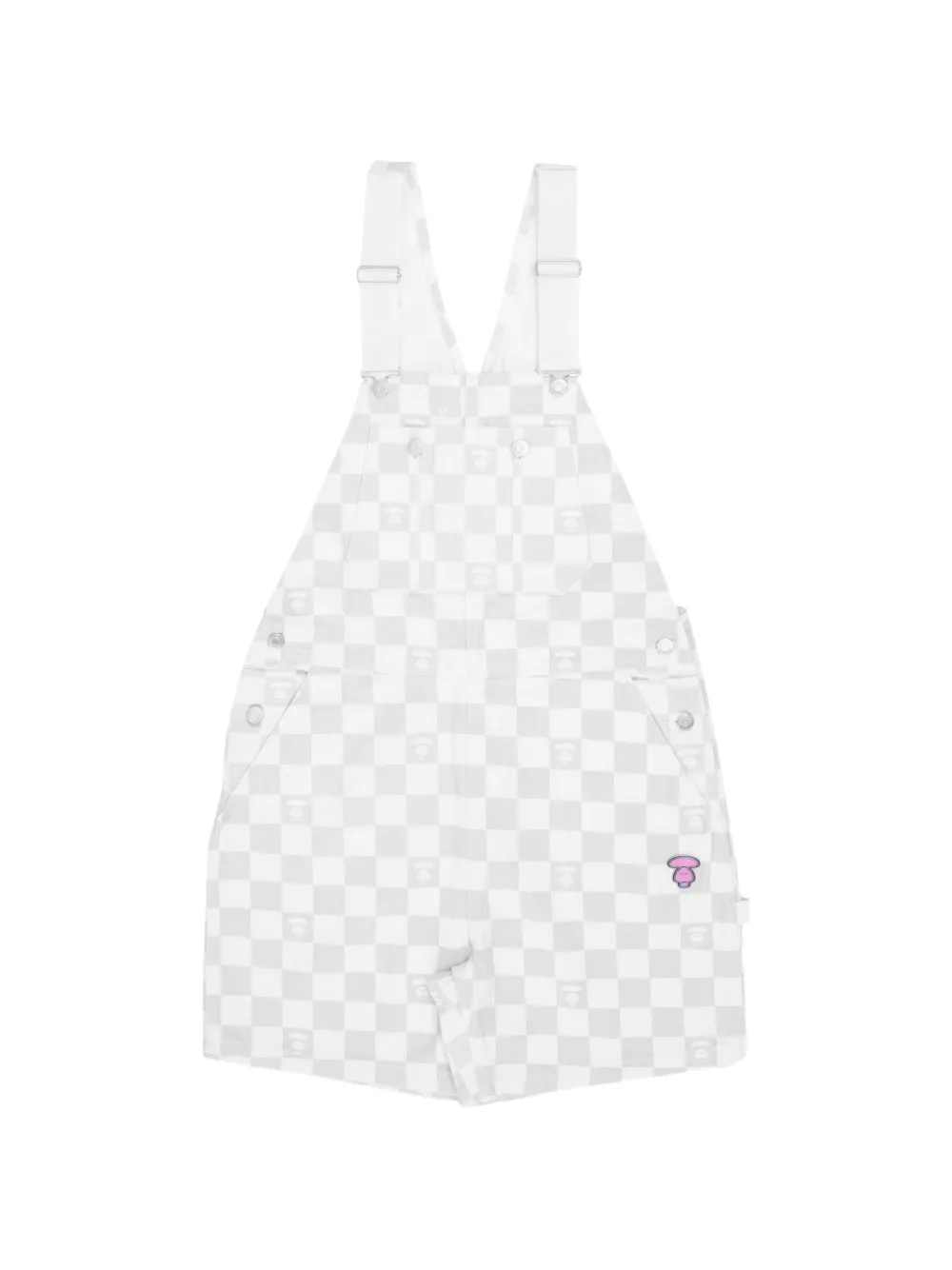AAPE BY *A BATHING APE® Moonface checked dungarees