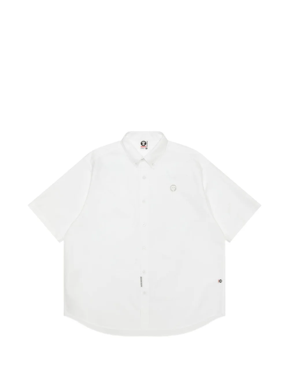 AAPE BY *A BATHING APE® Moonface logo-patch shirt · S