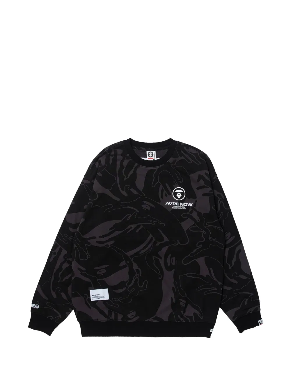 AAPE BY *A BATHING APE® Moonface-patch camo sweatshirt