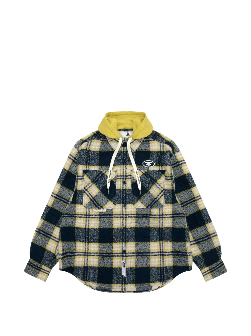 AAPE BY *A BATHING APE® check-pattern hooded shirt